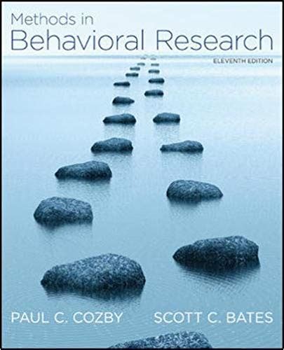 Methods in Behavioral Research 11th Edition Reader