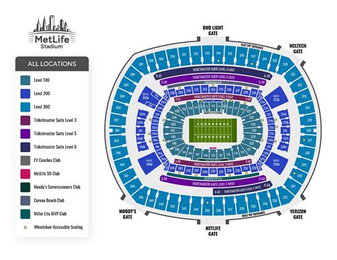 Metlife Stadium Seating Chart View