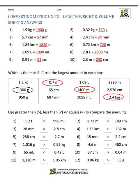 Metric System Problems And Answers Epub