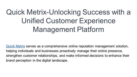 Metrix: Unlocking the Power of Data for Business Optimization