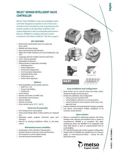 Metso Positioner Nd9000 Catalogue
