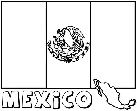 Mexican Flag Coloring Page Printable