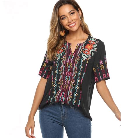 Mexican Shirts for Women: A Symphony of Vibrant Colors and Intricate Patterns