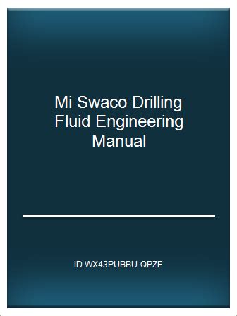 Mi Swaco Drilling Fluid Engineering Manual Ebook Doc