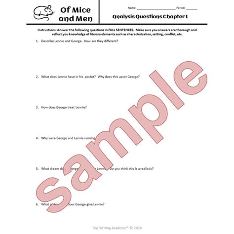 Mice And Men Packet Answers To Questions Kindle Editon