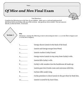 Mice Men Final Test Answer Key Doc