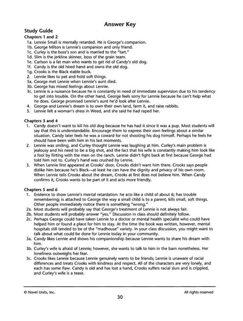 Mice Men Packet Answers Doc