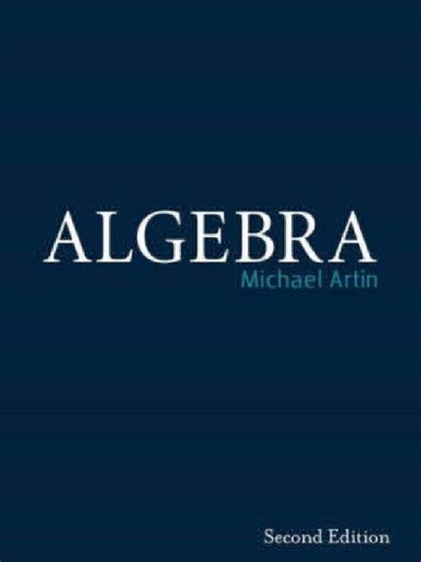 Michael Artin Algebra Solutions Manual Epub