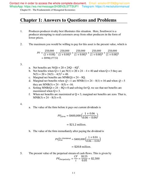 Michael Baye Managerial Economics 8th Edition Solution PDF