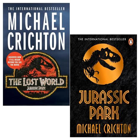 Michael Crichton Set of 2 Not a Boxed Set The Lost World Jurassic Park Doc