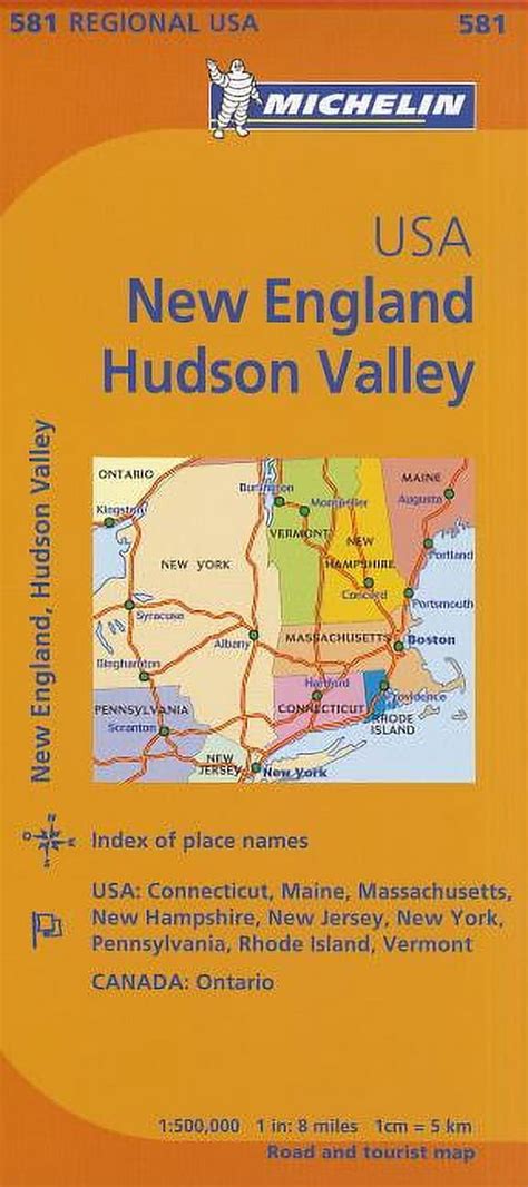 Michelin USA New England, Hudson Valley Map 581 PDF