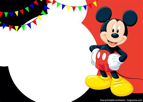 Mickey Mouse Birthday Invitation Templates Free