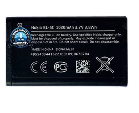 MicroSpareparts Mobile Nokia BL 5CB Battery PDF