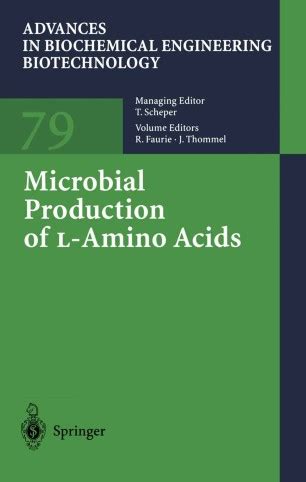 Microbial Production of L-Amino Acids 1st Edition PDF