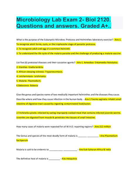 Microbiology Exam 2 Answers Epub