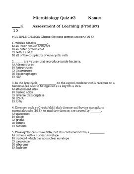 Microbiology Quiz Answers PDF