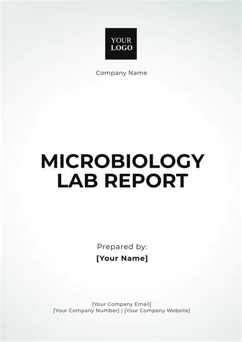 Microbiology Unknown Lab Report Template pdf PDF