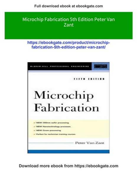 Microchip Fabrication 5th Edition PDF