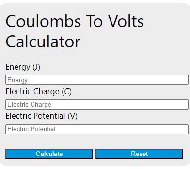 Microcoulombs to Volts Calculator: Convert Charge to Voltage with Ease