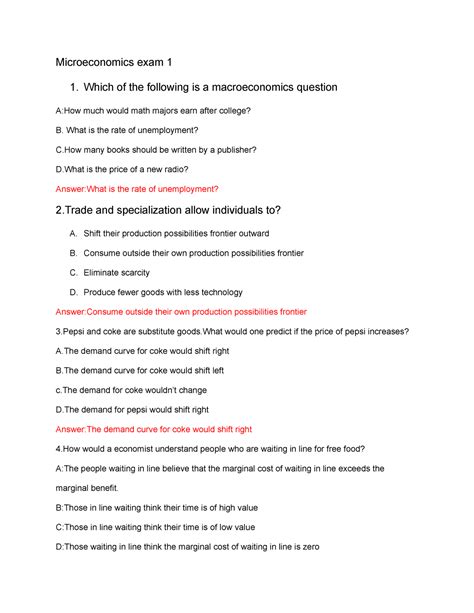 Microeconomics Free Response Questions And Answers Epub