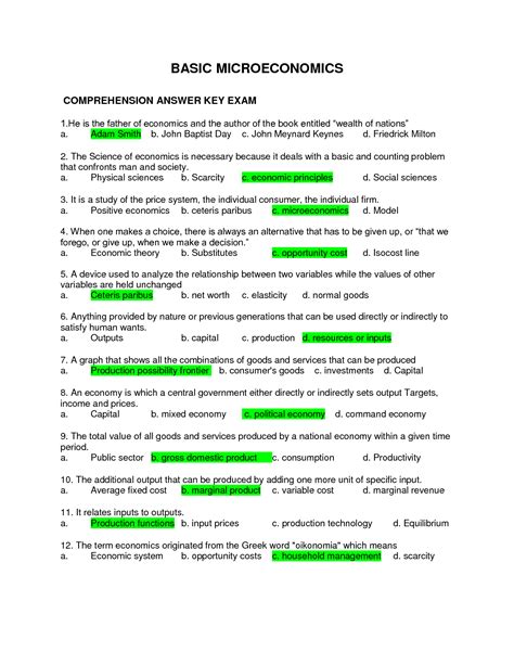 Microeconomics Lesson 4 Activity 49 Answers Doc