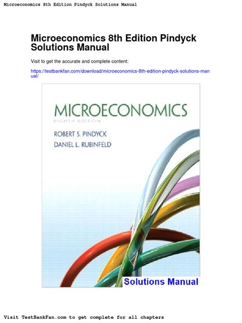 Microeconomics Pindyck 8th Edition Solutions Kindle Editon