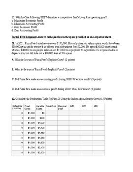 Microeconomics Sample Test Answer Key Kindle Editon