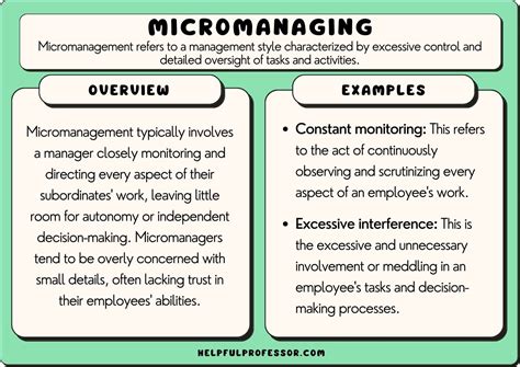 Micromanaging: