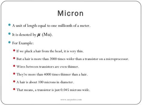 Microns: The Unit of Measurement That Can Change the World