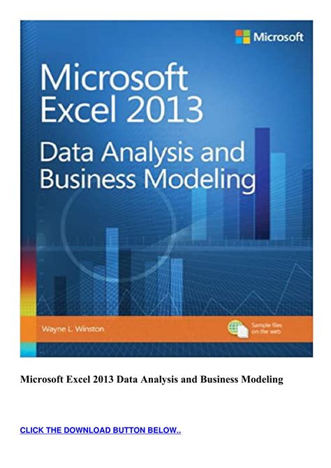 Microsoft Excel 2013 Data Analysis and Business Modeling Reader