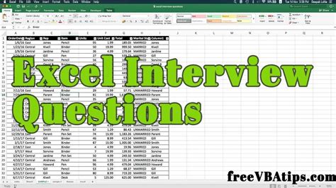 Microsoft Excel Sample Interview Questions Answers Epub