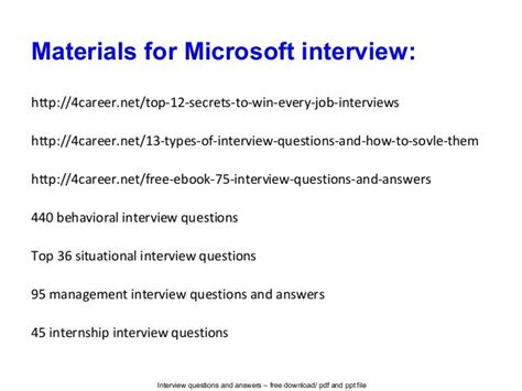 Microsoft Interview Questions And Answers 2010 Reader