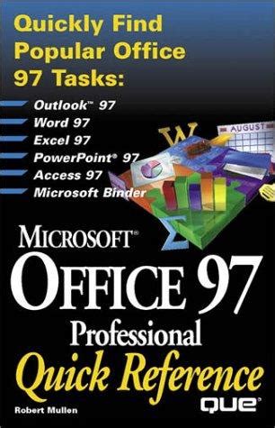 Microsoft Office 97 Professional Quick Reference Epub