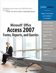 Microsoft Office Access 2007 Forms 2nd second edition Text Only PDF