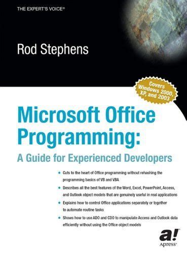 Microsoft Office Programming A Guide for Experienced Developers 1st Edition Doc