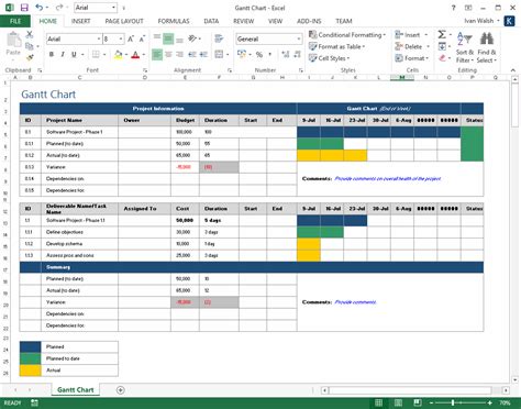 Microsoft Project Planner Template