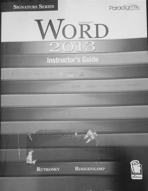Microsoft R Word 2013 Instructor s Guide with EXAMVIEW R CD Signature Series PDF