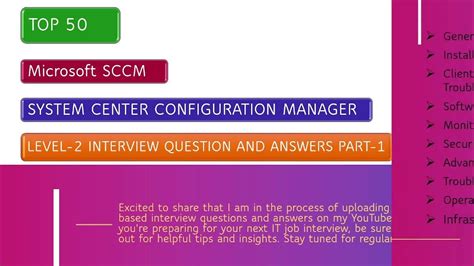 Microsoft Sccm Interview Questions And Answers Epub