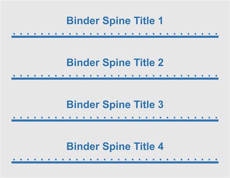 Microsoft Word Binder Spine Template