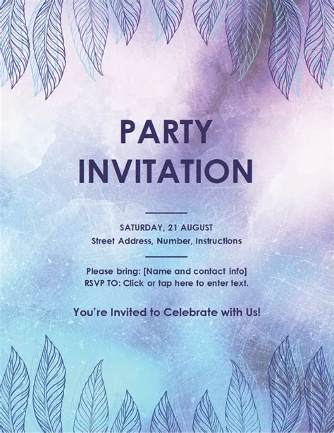 Microsoft Word Invite Template