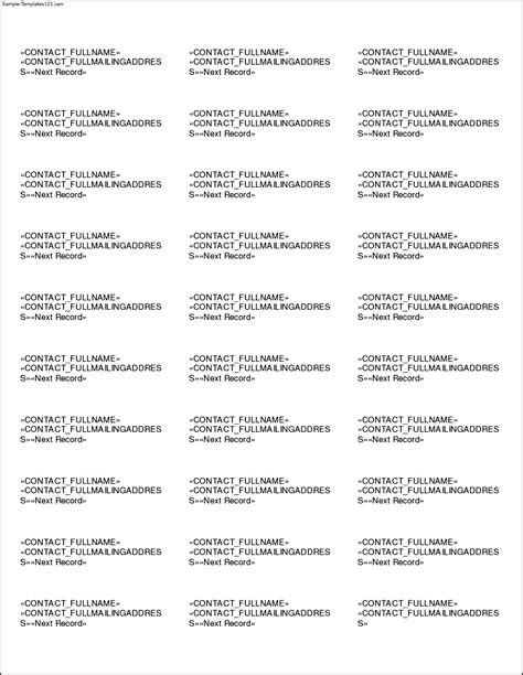 Microsoft Word Template For Address Labels