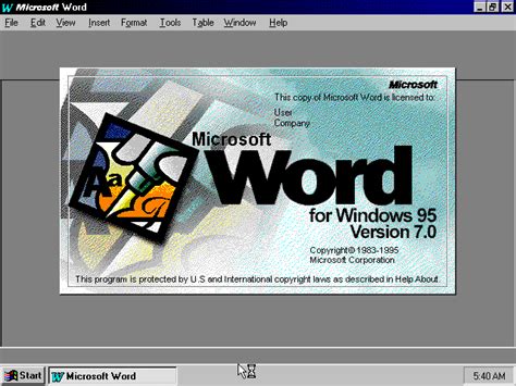 Microsoft Word for Windows 95 Reader