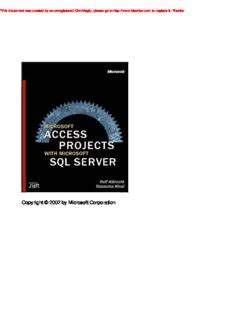 Microsoft.Access.Projects.with.Microsoft.SQL.Server Ebook Doc