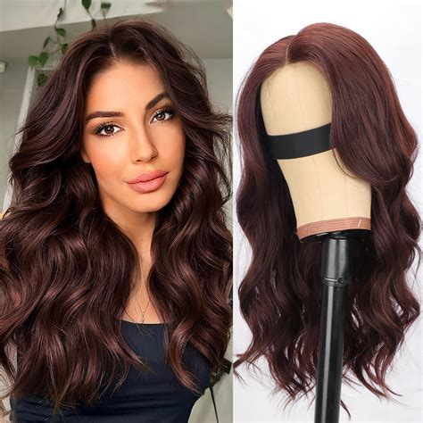 Mid Length Wigs Synthetic Wavy Wigs Lace Front Wigs