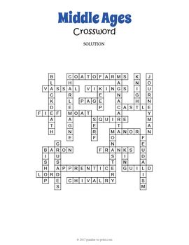 Middle Ages Crossword Answers Reader