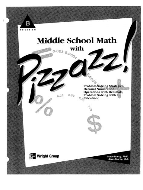 Middle School Math With Pizzazz Book B Answer Key Reader