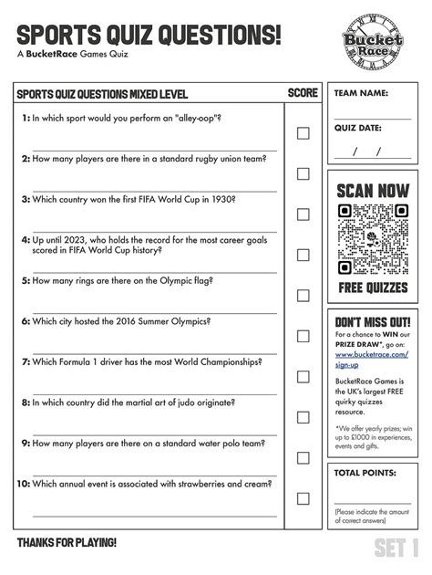 Middle School Sports Quiz Question And Answer Bing Doc