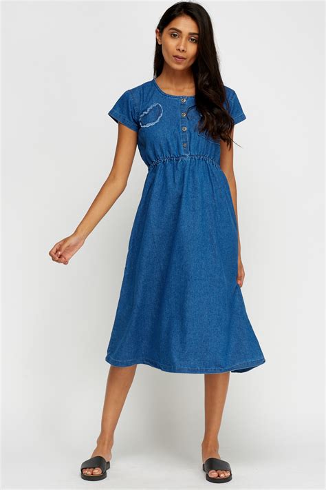 Midi Denim Dress: