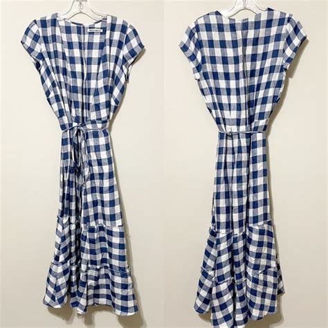 Midi Linen Wrap Dress with Tie Waist: