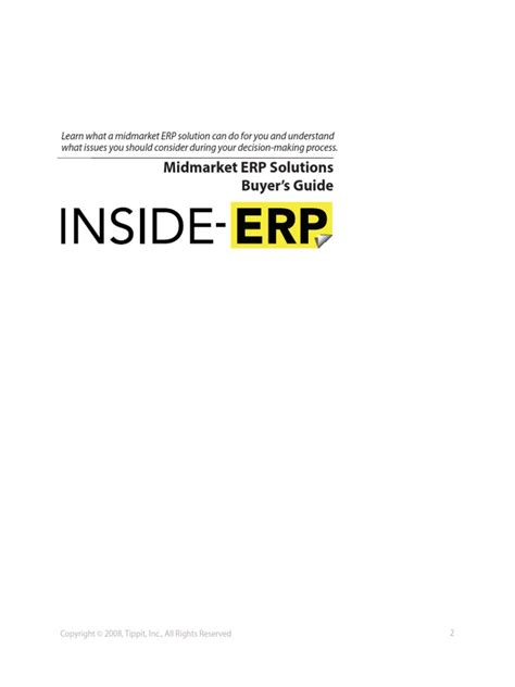 Midmarket Erp Solutions Buyers Guide Home PDF